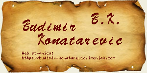 Budimir Konatarević vizit kartica